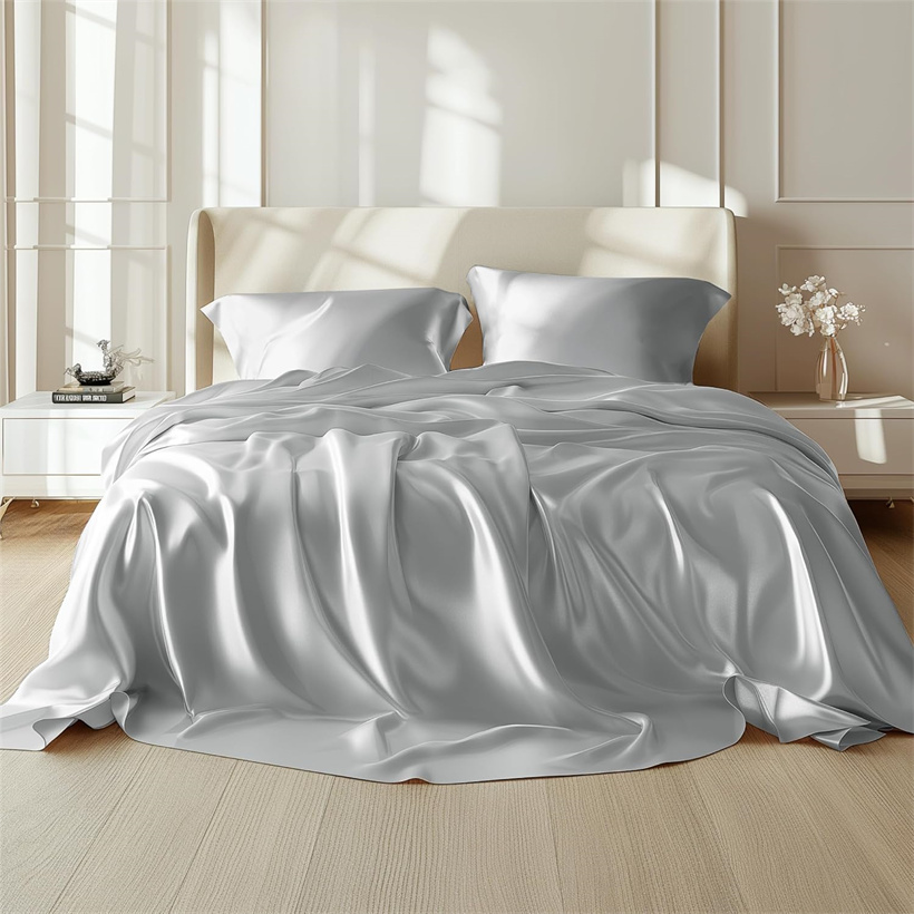 Silk Sheet Set - 럭셔리 100% 멀베리 실크 플랫 시트,