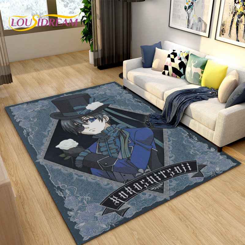 Home Textiles Rug - 블랙 집사 애니메이션 만화 영역 러그,