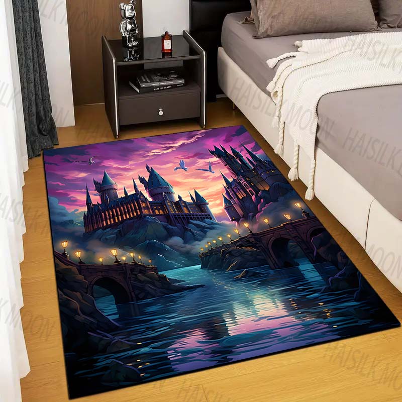 Home Textiles Rug - 1PC 성 마술 학교 인쇄 깔개
