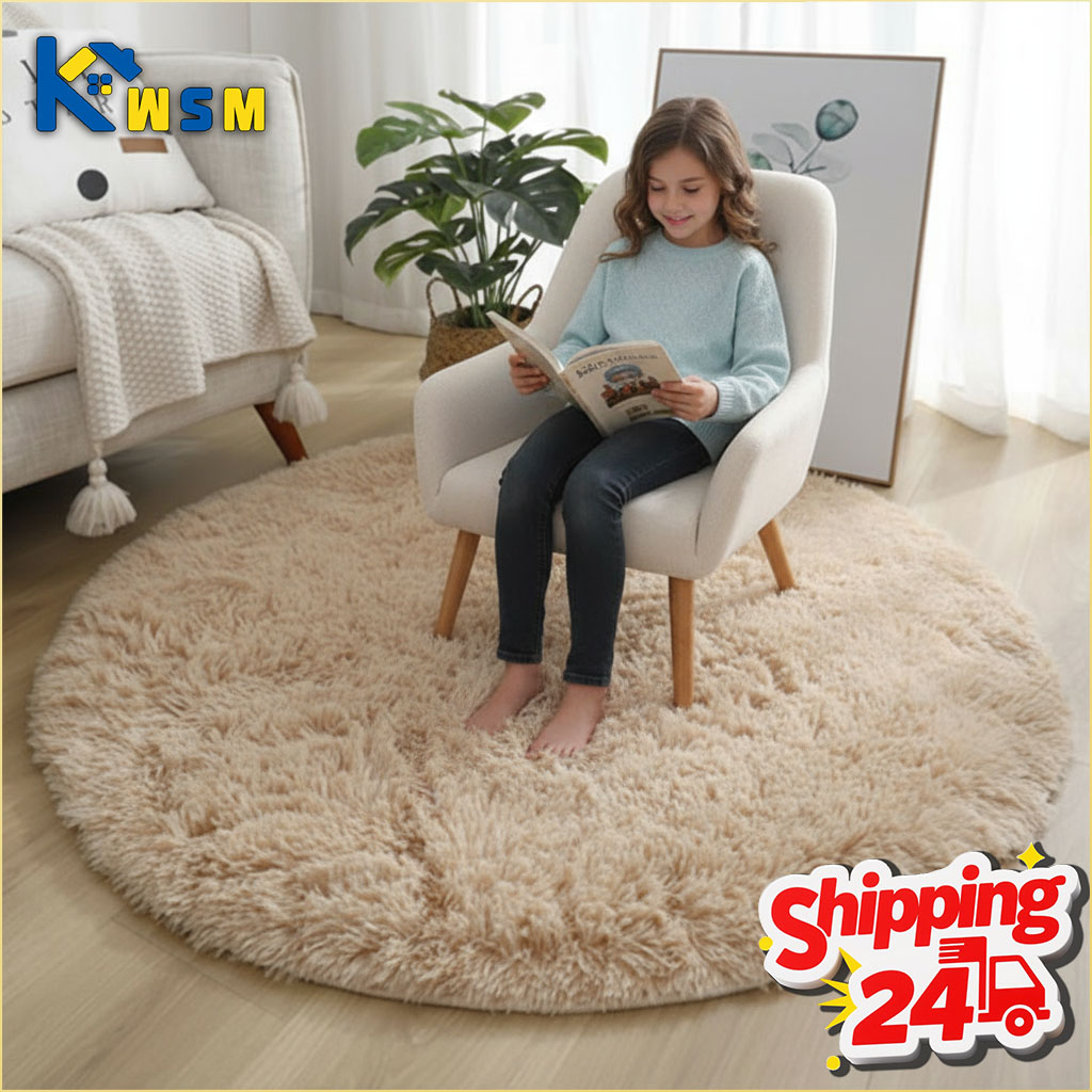 Home Textiles Rug - 슈퍼 소프트 플러피 라운드 러그 플러시