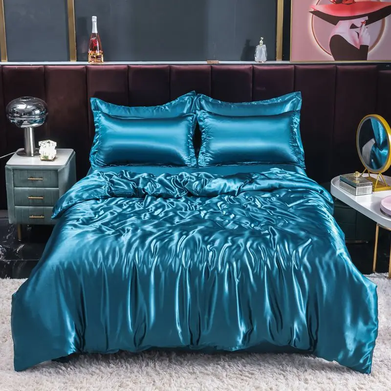 Silk Sheet Set - 북유럽 새틴 실크 침구 세트 이불