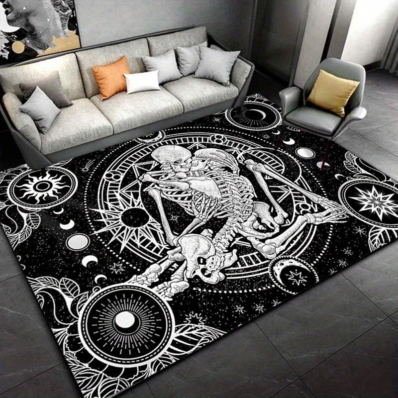 Home Textiles Designer - 우아한 해골 댄스 러그 - 점성술