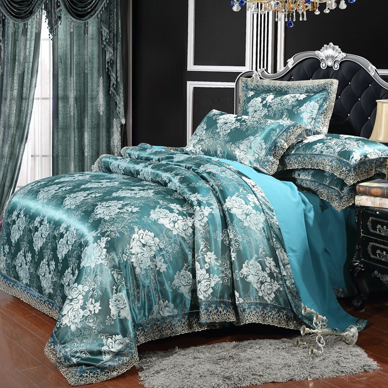 Silk Sheet Set - 유럽 ​​스타일 자카드 침구 세트 홈