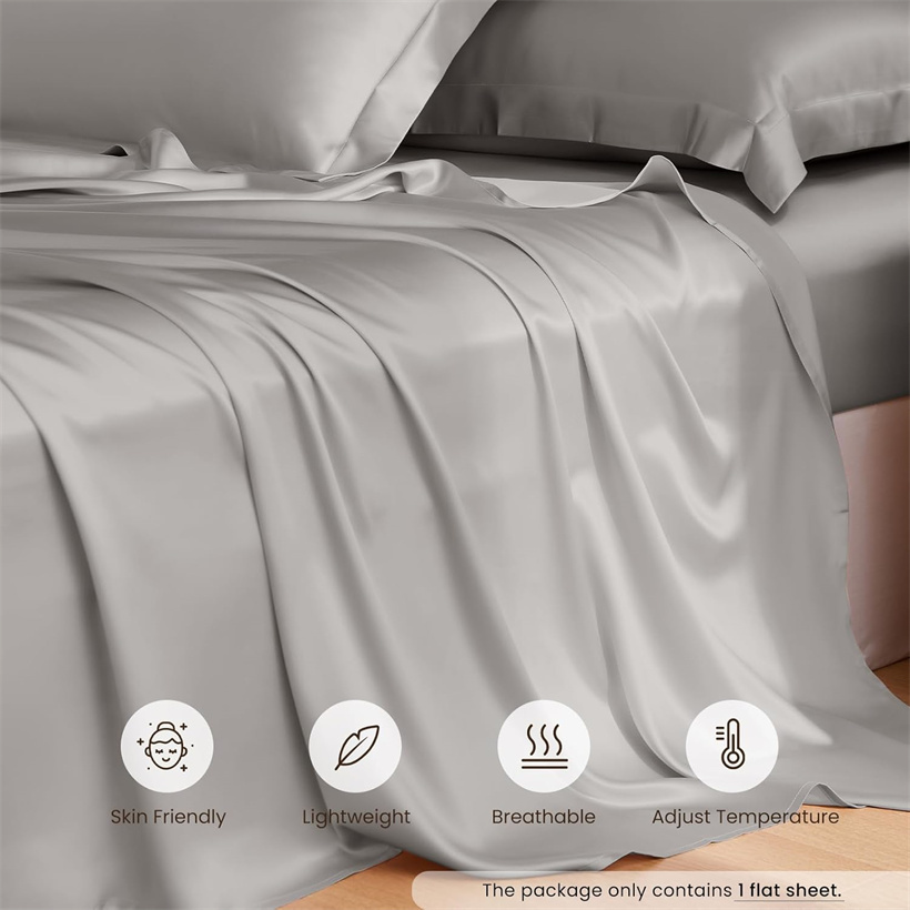 럭셔리 100% 멀베리 실크 플랫 시트, 천연 실크 침 - Silk Sheet Set 리뷰 및 가격
