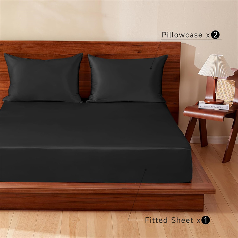 부드러운 3종 세트 멀베리 실크 침구 세트, 고급 1피 - Silk Sheet Set 리뷰 및 가격