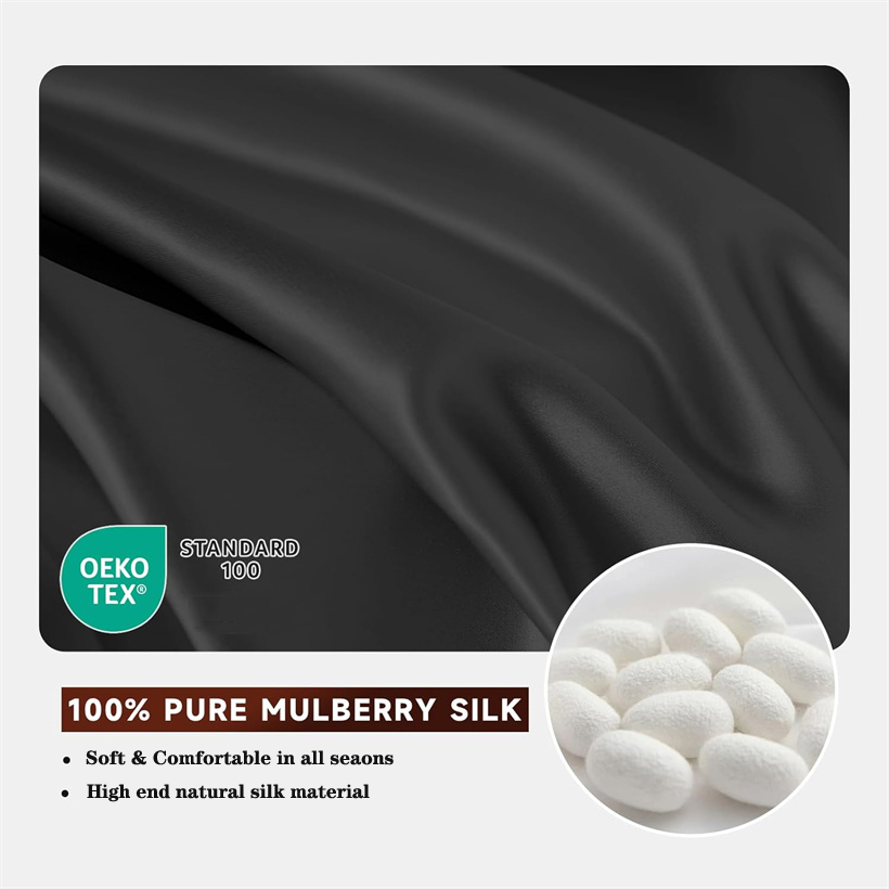 부드러운 3종 세트 멀베리 실크 침구 세트, 고급 1피 - Silk Sheet Set 리뷰 및 가격