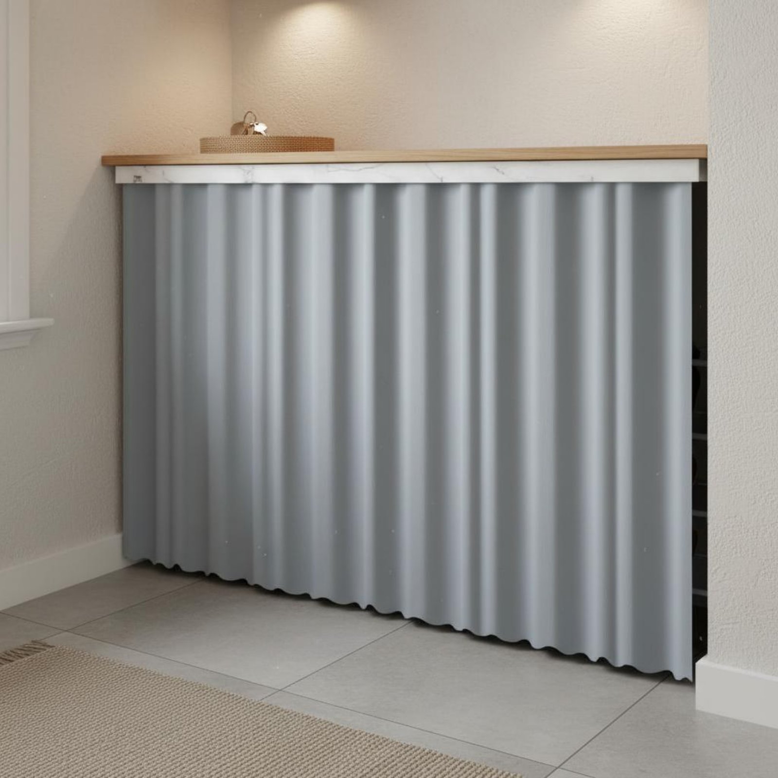 후크앤루프 캐비닛 커튼, 단색 디자인, 접착식 캐비닛  - Home Textiles Designer 리뷰 및 가격
