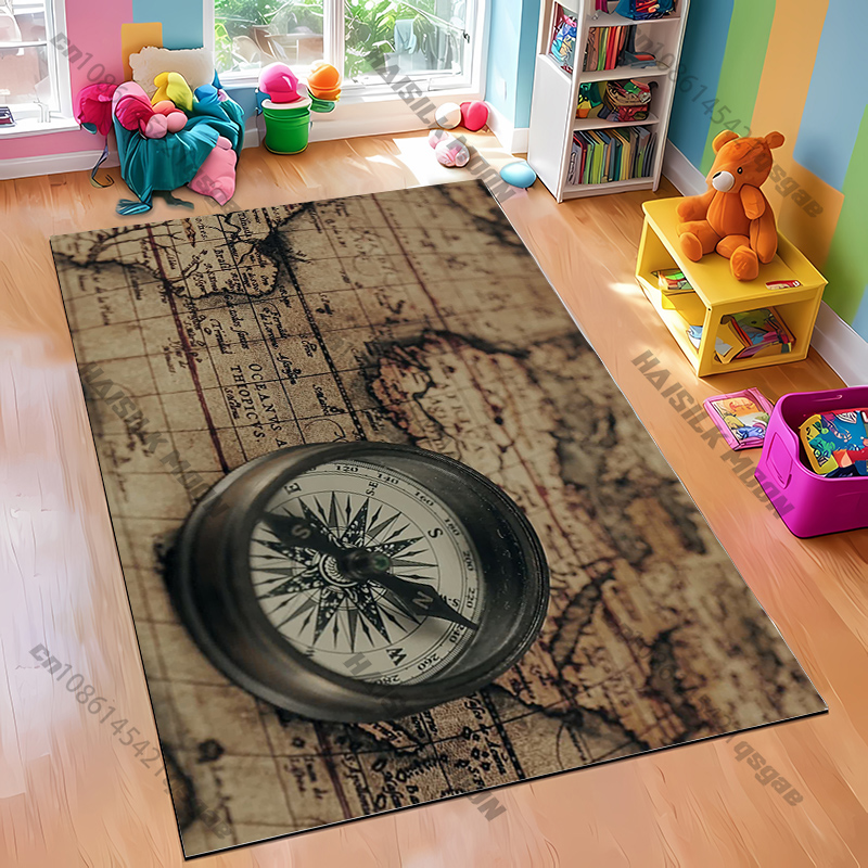 현대적인 공간을 위한 나침반 디자인 러그, 거실 침실  - Home Textiles Designer 리뷰 및 가격
