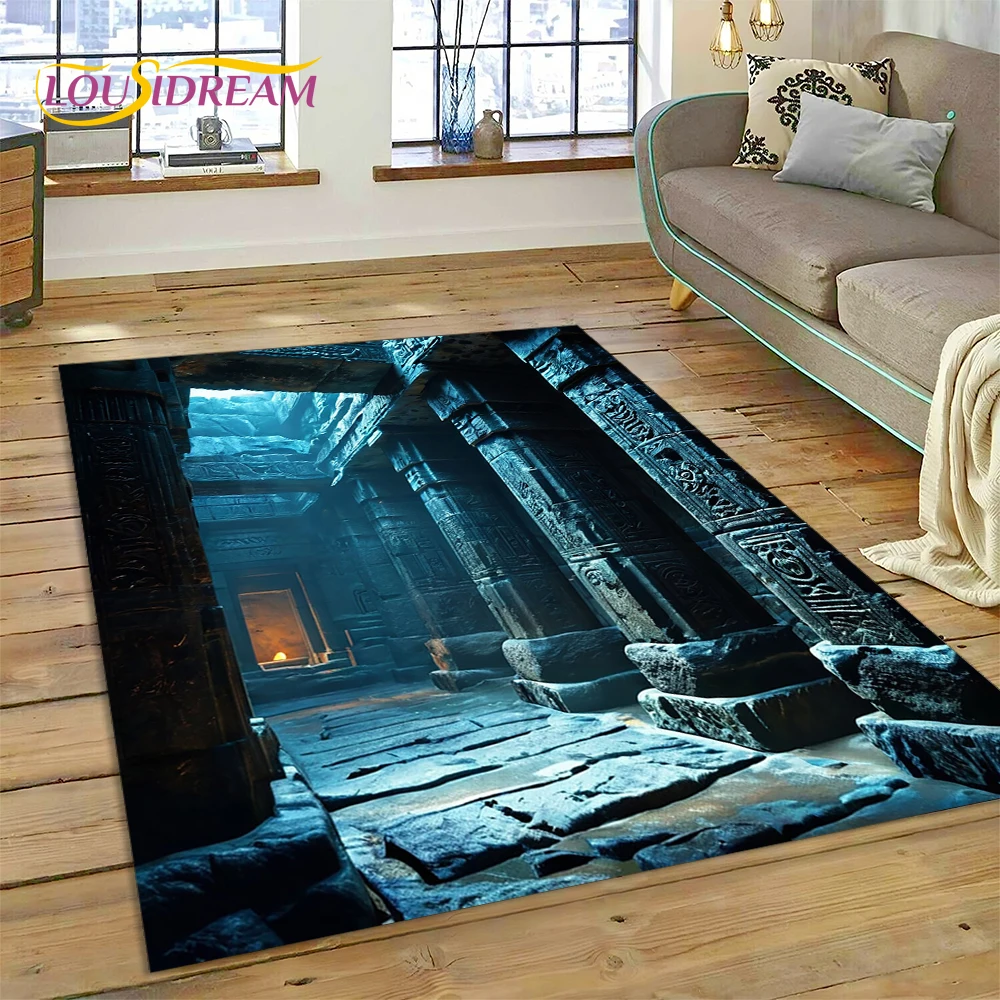 환상 신의 사원 문 게이트 카펫 러그 거실 침실 홈 소 - Home Textiles Rug 리뷰 및 가격
