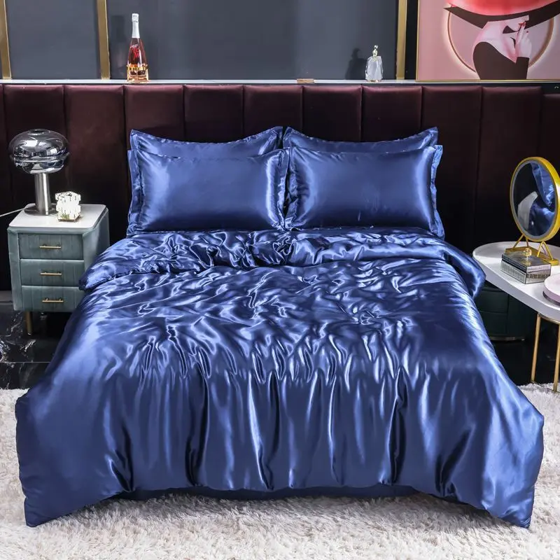 북유럽 새틴 실크 침구 세트 이불 커버 침대 시트 Pi - Silk Sheet Set 리뷰 및 가격