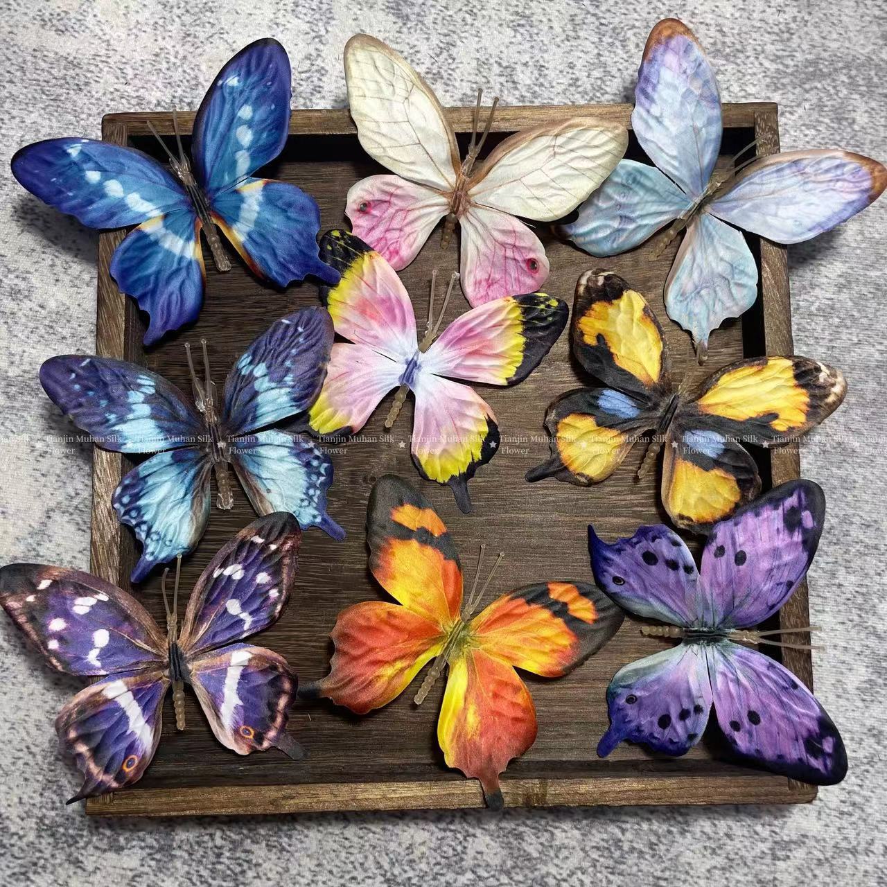 9Pcs 대형 생체 공학 나비 인공 나비 꽃 현실적인  - Home Textiles Designer 리뷰 및 가격
