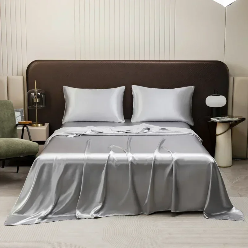 2/3PCS 고급 새틴 피티드 시트 세트 부드럽고 통기 - Silk Sheet Set 리뷰 및 가격