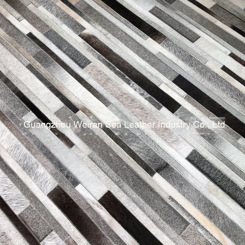 수입 천연 소가죽 패치워크 그레이 카펫 (침실 및 거실 - Home Textiles Importers In Usa 리뷰 및 가격