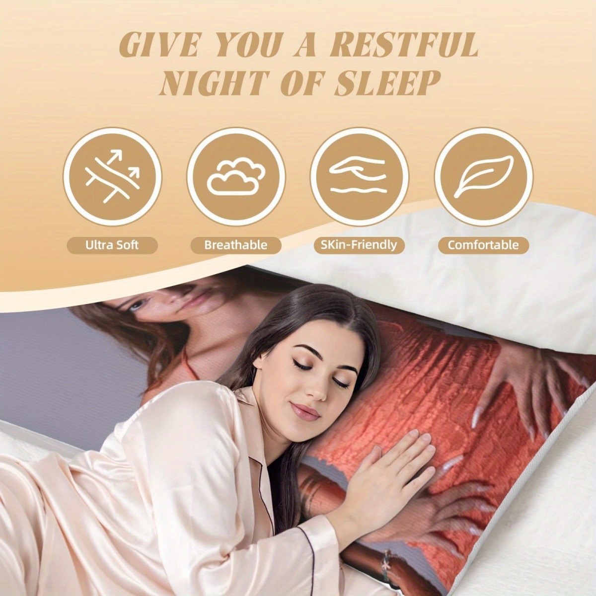 맞춤형 사진 바디 베개 커버 1개 – 프린트 디자인의  - Home Textiles Designer 리뷰 및 가격