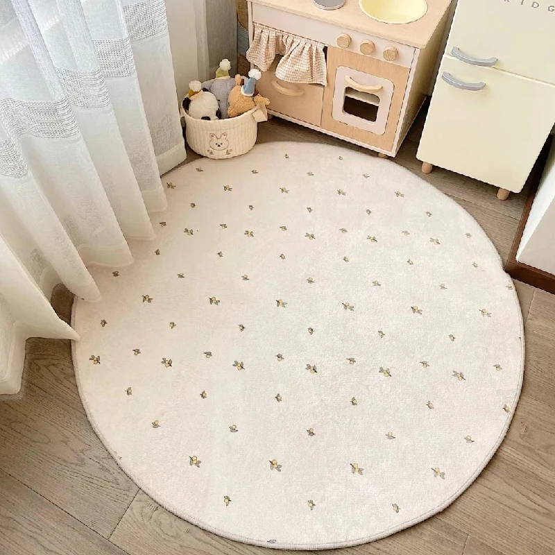 침실용 산뜻하고 심플한 러그, 둥근 푹신한 침대 옆 매 - Home Textiles Rug 리뷰 및 가격